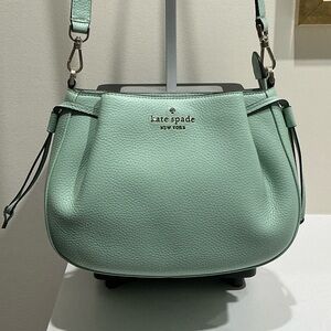 kate spade Light Green Dumpling Small Leather Bag.